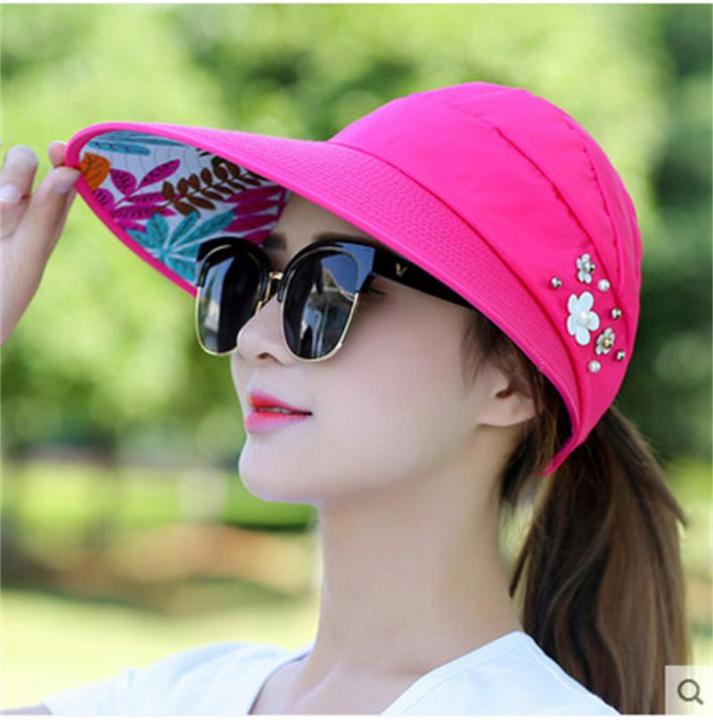 hot-travel-sun-hat-outdoor-foldable-sun-hat-for-women-casual-outdoor-cap-beach-hat-ultraviolet-proof-sun-shade-beach-hat-accessory