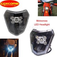 Supermoto Enduro Motocross E8 LED Front Headlight for EXC XCF XCW TE TC FE FX TX 125 250 300 350 450 500 530 EXC F XC W Six Days