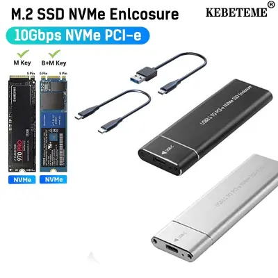 เคส M2 NVMe M2กล่องเอ็กเทอนอล  SSD NVME USB 3.1 Type C 10Gbps อะแดปเตอร์คีย์ HD กล่องเก็บของสำหรับแล็ปท็อป PC