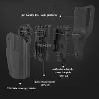 ；’；‘、。 Hunting Thigh Holster Accessories Tactical Holster Adapter Quick Locking System Kit QLS 22 22 19 Polymer  Accessories