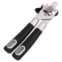 Can Opener Manual, 3-in-1 Tin Opener Can Opener Heavy Duty with Stainless Steel Blade Anti-Slip Handles,Lid Lifter and Extra Bottle Opener for Elderly