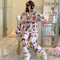 (ร้อน) ฤดูใบไม้ร่วงฤดูหนาวชุดนอนผ้าสักหลาดหนา Kawaii sleepwears หัวหน้าของตายเกาหลี pijama mujer ฮาราจูกุชุดนอนสาวชุดสูทสำหรับบ้านปีใหม่