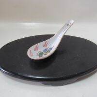 Vintage Porcelain Dragon Soup Spoons W  ช้อนกระเบื้องลายมังกร งานเก่า