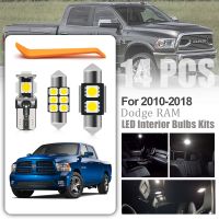 For Dodge RAM 2010 2018 Canbus White Led Interior Light Kit Dome Map Vanity Mirror Footwell Cargo Glove Box Auto Bulbs