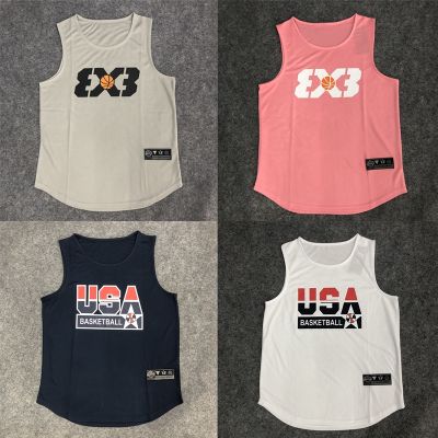 original Summer basketball sleeveless vest students comprehensive training American style quick-drying USA shooting suit 3X3 T-shirt breathable