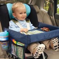 For Car New Child Table Storage Car Seat Baby Tray Stroller Kids Toy Food Water Holder Desk Waterproof Children Portable Table
