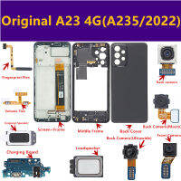 จอแสดงผลต้นฉบับที่มีกรอบสำหรับ S Amsung A23 4กรัม A235 Incell หน้าจอเปลี่ยนอะไหล่กลับกล้องชาร์จคณะกรรมการซ่อม