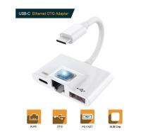 USB C TO Ethernet OTG Adapter 3 In 1 Adattatore del Caricatore Per Il Tipo-C A Lan 100Mbps Ethernet Rj45 Adattatore Otg Usb 3.0 Della Macchina Fotografica lettore Per Il Tipo-C Smart Phone