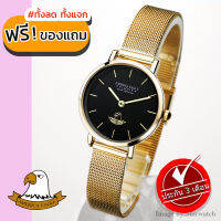 AMERICA EAGLE นาฬิกาข้อมือผู้หญิง สายสแตนเลส รุ่น AE8005L - Gold/Black