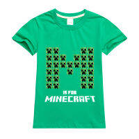 Mine Craft Tshirt เด็กผ้าฝ้าย Tshirt ครึ่งแขนเด็ก Bottoming เสื้อ100% ผ้าฝ้ายฤดูร้อน Bottoming เสื้อ