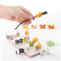 ✗✙﹉ Cute Cartoon Animal Cable Organizers Cable Saver Cover Phone USB Line Charger Data Bite Cord Protector Phone Holder Accessory