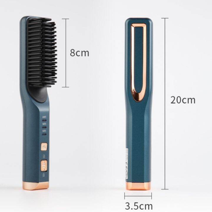 1set-straight-hair-comb-hair-straightener-curling-straight-hair-brush-portable-usb-charge-multifunctional-green