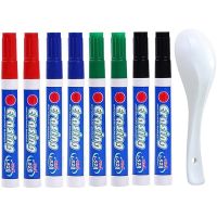 9PCS Magical Dry Erase Markers Water Painting Pen Whiteboard Marker Pens Set Doodle Water Floating Pens Painting Tool