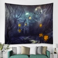 {Allen Cook} Trippy Room Decor Wall Tapestry Haunted Mansion Wall To Wall Carpet Home Bedroom Decoration Sheets Halloween Décor