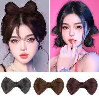 Synthetic Bow Hair Bun Hair Clip Bowknot Wig Hairpin Straight Updo Natural Hairpiece Fashion Duckbill Clip DIY Styling Tools Hot