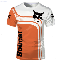 New！T-shirt 2023！Bobcat baru, lengan pendek, leher bulat, dicetak dengan pola 3D animasi, terlalu besar, kualitas tinggi, cocok untuk pria High quality products （Freeprinting of names）