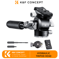 K&amp;F Concept Hydraulic tripod head Black gray CNC process (die-casting holder) bearing 5kg weight 472g