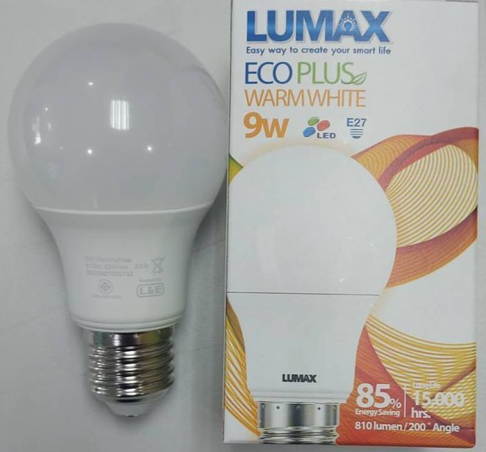 หลอดไฟ LED Lumax รุ่น ECO Plus 9W Warmwhite
