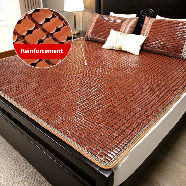 Queen Size Cooling Folding Bamboo Mat Breathable Carbonized Mahjong