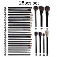 OVW 28pcs Set Professional Cosmetic Makeup Brushes Natural Goat Hair Horse Synthetic Weasel Mix Brush Kit Tools Face Eye Make up