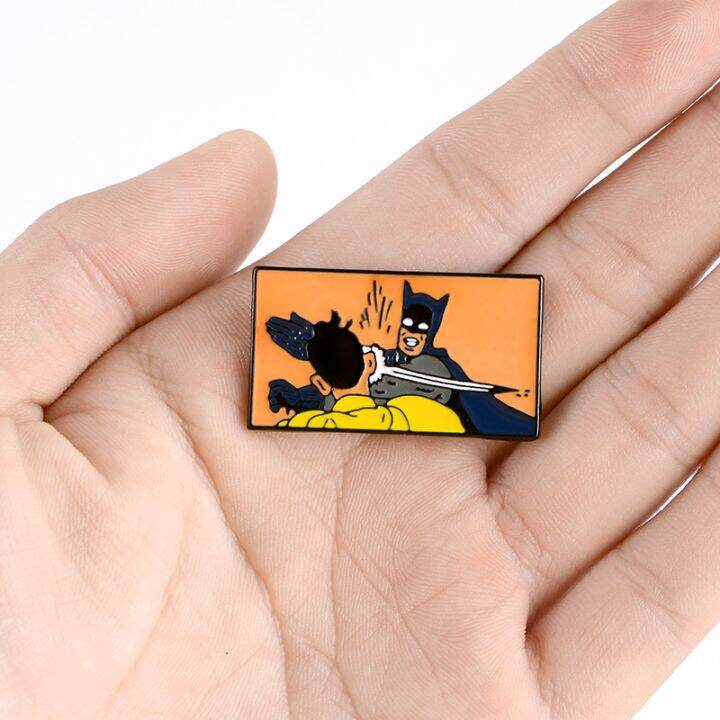 adventure-killer-enamel-pin-mysterious-cape-dagger-comic-scene-personalized-movie-badge-western-brave-punk-jewelry-lapel-brooch