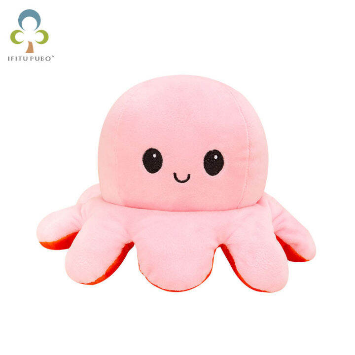 20cm Flip Octopus Stuffed Animal Octopus Face Changing Expression Flip