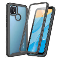 Oppo A15 Case, RUILEAN Built-in Screen Protector Full Body Rugged Shockproof Case Cover for Oppo A15