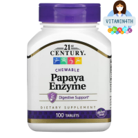 21st Century, Papaya Enzyme, Chewable, 100 Tablets