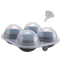 Large Spherical Ice Hockey Easy to Fill Round Silicone Ice Tray, Perfect Spherical Craft Ice Maker Suitable for Whisky