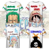 2023เสื้อยืด New3D ลำลองสำหรับบุรุษ Luffy แขนสั้น3D พิมพ์ Anime