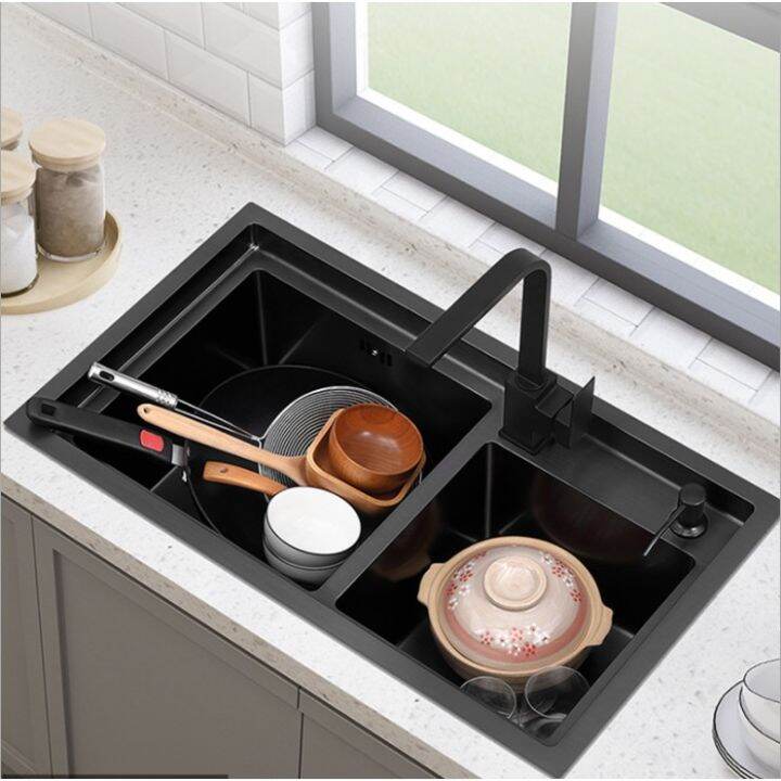 Nano Black Kitchen Sink (Double) | Lazada PH