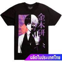 2023 newเสื้อยืดผ้าฝ้ายโตเกียวกูล แอนิเมชั่นญี่ปุ่น Tokyo Ghoul Kaneki Split Face T-Shirt T-Shirtคอกลม แฟชั่น ผ้าฝ้ายแท้ เสื้อย