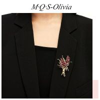 M·Q·S-Olivia   เข็มกลัดช่อดอกไม้ ประดับเพชรเทียม เพทาย ไฮเอนด์ เครื่องประดับแฟชั่น