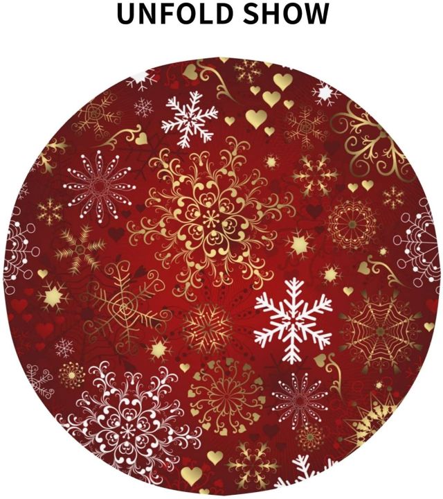 merry-christmas-round-tablecloth-60-inch-winter-gold-white-snowflake-decorative-round-table-cloth-with-dust-proof-wrinkle