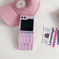 เคสแบบฝาพับสำหรับ Samsung Galaxy Z Flip 5สดใสขนาดเล็กลายพิมพ์เคสโทรศัพท์แสนสร้างสรรค์เคสใส PC