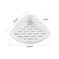 ❏ LEDFRE Plastic Storage Shelf Shower Snap Up Corner Shelf Shampoo Holder Basket Shelf Wall Shelves for Shelving Bathroom LF73013