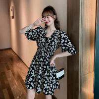 【On Clearance】Fulllove ชุดเดรสสั้นแขนสั้น ลายดอกไม้ สไตล์ฤดูร้อน สำหรับผู้หญิง Daisy Floral Dress 7918#