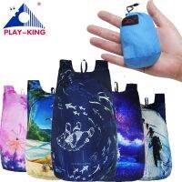 (HOT) bag cross-border manufacturer creative printing folding shoulder portable breathable storage outdoor leisure travel backpack