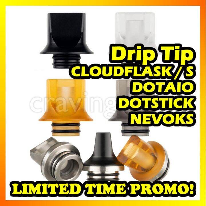 M'sia Stock Flat Bore 510 810 Drip Tip Mouthpiece for Dotmod DotAIO