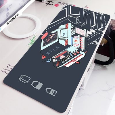 【jw】❉♘  grey Large Computer Anime 100x50cm MousePad Laptop Desk Table for Playing Games