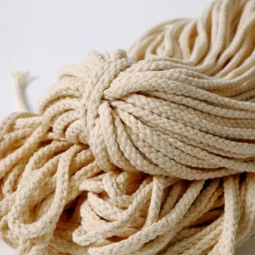 5mm Eight-strand hollow cotton rope thick color bundled diy hand-woven hat  rope drawstring cotton thread rope - AliExpress