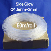 Side Glow Fiber Optic Light Cable 50m per roll 1.5mm~3mm Fiber Optical Cable Car Night Lights Home Decorative Light Cable