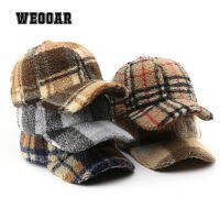 WEOOAR Lambswool ฤดูหนาวที่อบอุ่นหมวกเบสบอลสำหรับผู้ชายผู้หญิง S Napback 2021ข้นฮิปฮอป T Rucker หมวกติดตั้งตกปลาหิมะหมวก MZ46