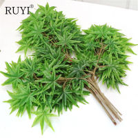 【cw】Artificial Maple Leaf Red Maple nch Wedding Party Garden Christmas Interior Maple Tree Decor Fake Tree Material Green Leaf !