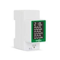 【hot】ஐ♚  Din Rail Voltímetro e Amperímetro com Display LCD Amp Voltage Monitor Atual Meter AC50-300V