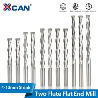 XCAN Flat End Mill 6mm Shank 2 Flute Spiral Milling Cutter CNC Router Bit Wood แกะสลักบิตคาร์ไบด์ End Mill