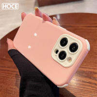 HOCE 2 In 1เคสโทรศัพท์มือถือเคสโทรศัพท์สีลูกกวาดกันกระแทกสำหรับ iPhone 14 13 12 11 Pro Max ฮาร์ดกล้องหุ้มเกราะฝาครอบป้องกันไฮบริดสุดหรู