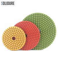 7pcs/set Diamond Wet Polishing Pad Resin Bond Granite Marble Stone Polish Flexible Diamond Grinding Disc Power Tool