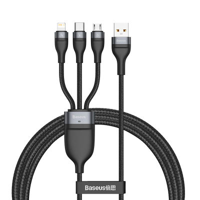 Baseus 40W 5A 3 in 1 Data Cable USB to Type-C Cable for iPhone USB to Micro Fast Charger for Huawei Charger Cable for Android