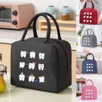 ✐♣ Child Canvas Thermal Lunch Dinner Bags Handbags Woman Organizer Picnic Travel Breakfast Box Convenient Lunchbox Tote Food Bag